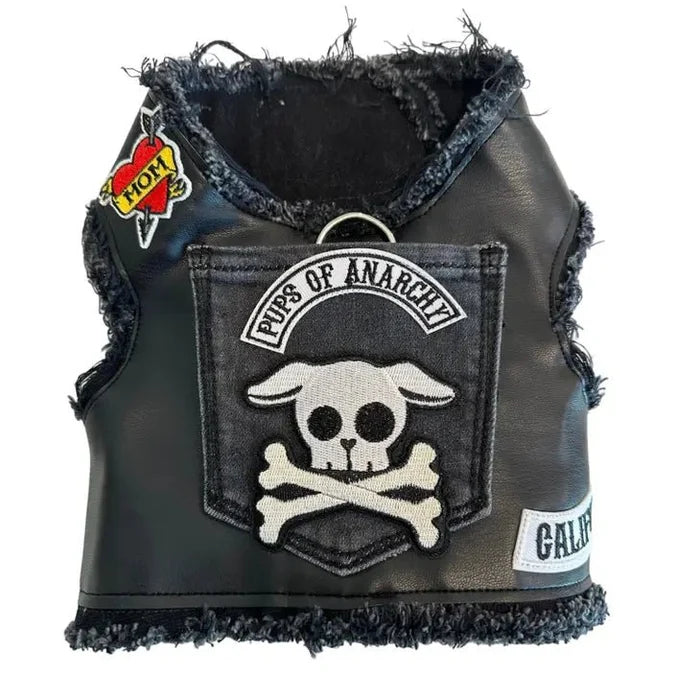 Pups of Anarchy - Faux Leather Harness - Posh Puppy Boutique