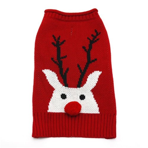Red Nose Reindeer Sweater - Posh Puppy Boutique