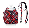 Red Plaid Harness Vest with Matching Leash - Posh Puppy Boutique
