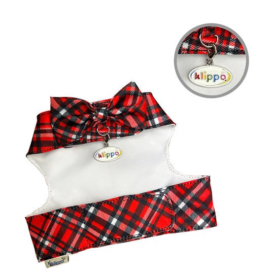 Red Plaid Harness Vest with Matching Leash - Posh Puppy Boutique
