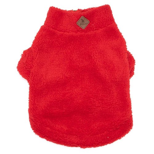 Red Solid Fleece 1/4 Zip Pullover - Posh Puppy Boutique