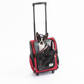 Roll Around Travel Dog Carrier Backpack in Red - Posh Puppy Boutique