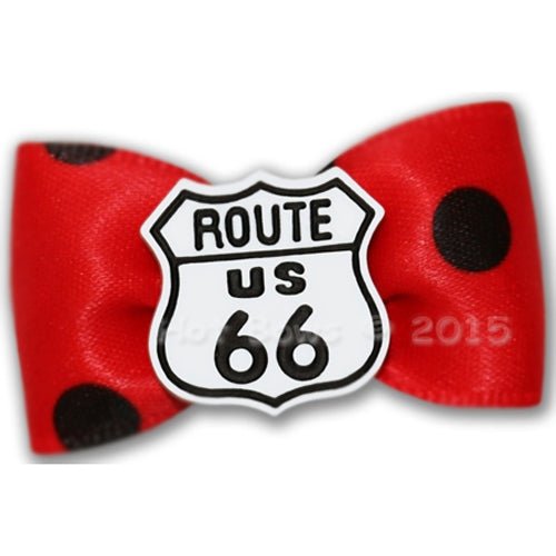 Route 66 Hair Bow - Posh Puppy Boutique