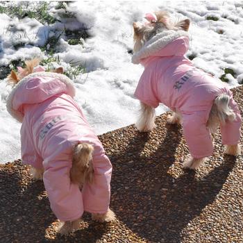 Ruffin It Dog Snow Suit Harness - Pink - Posh Puppy Boutique
