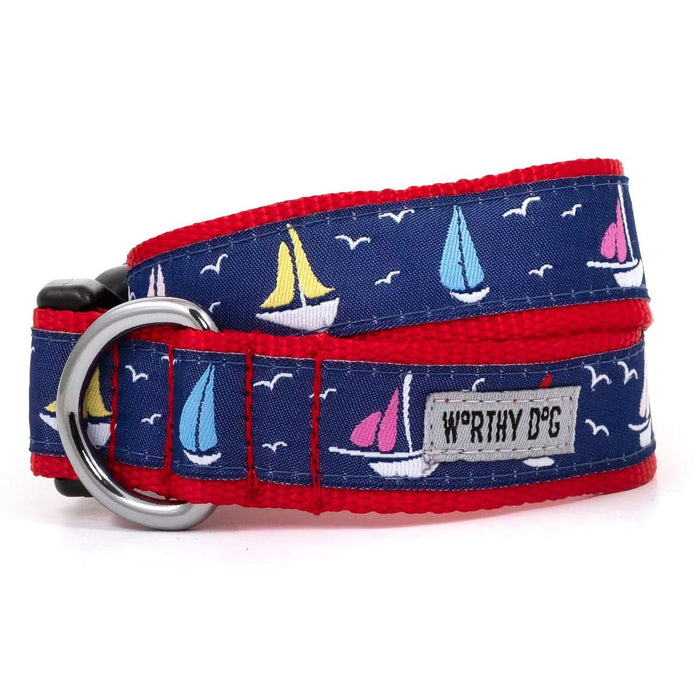 Sailboats Collar & Lead Collection - Posh Puppy Boutique