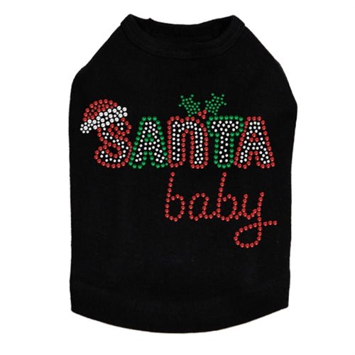 Santa Baby #2 Rhinestone Tank - Many Colors - Posh Puppy Boutique