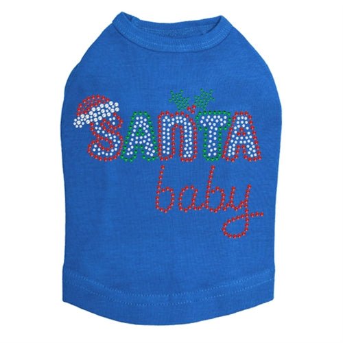 Santa Baby #2 Rhinestone Tank - Many Colors - Posh Puppy Boutique