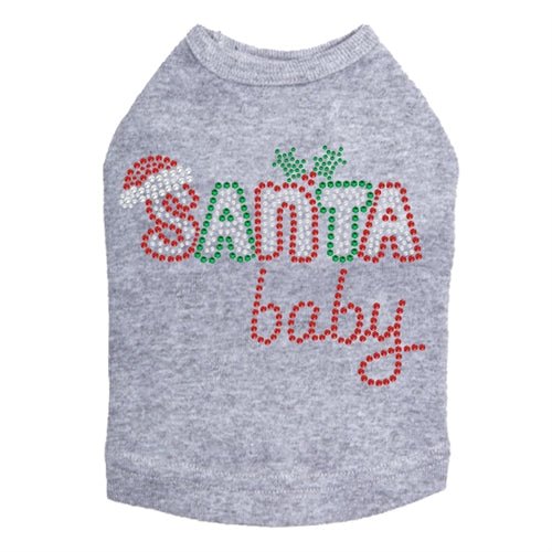 Santa Baby #2 Rhinestone Tank - Many Colors - Posh Puppy Boutique