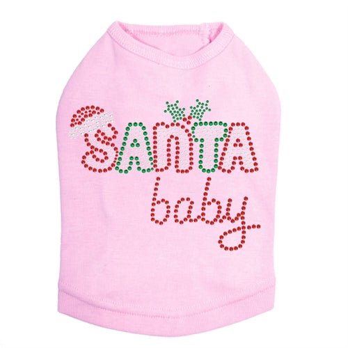 Santa Baby #2 Rhinestone Tank - Many Colors - Posh Puppy Boutique