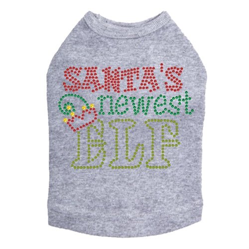 Santa's Newest Elf Rhinestone Tank - Many Colors - Posh Puppy Boutique