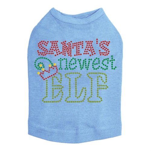 Santa's Newest Elf Rhinestone Tank - Many Colors - Posh Puppy Boutique