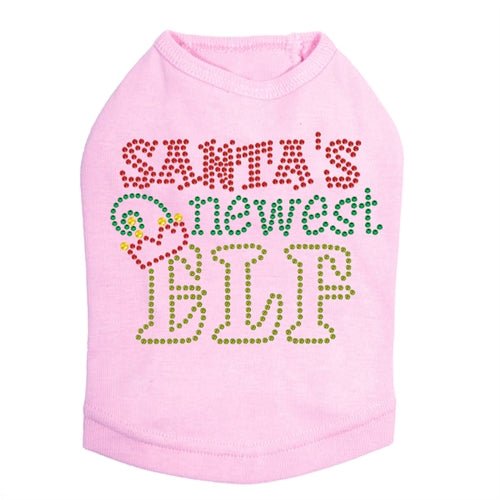 Santa's Newest Elf Rhinestone Tank - Many Colors - Posh Puppy Boutique