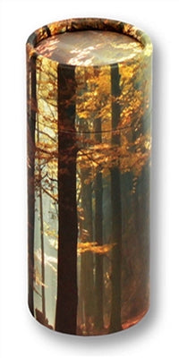 Scattering urn-autumn woods "mini" cremation supplies and equipment product