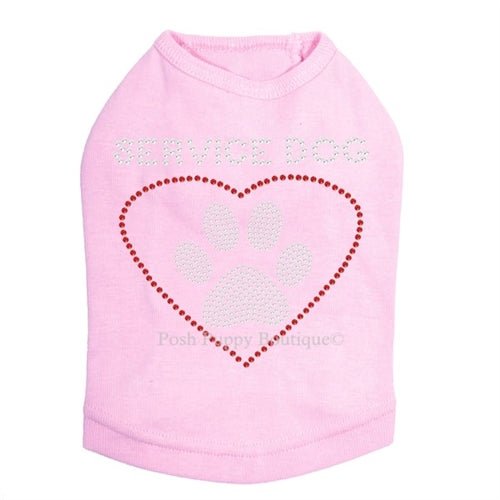 Service Dog Rhinestone Tank - Many Colors - Posh Puppy Boutique