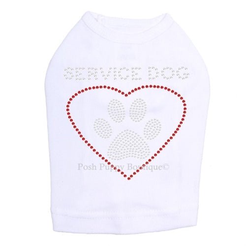 Service Dog Rhinestone Tank - Many Colors - Posh Puppy Boutique