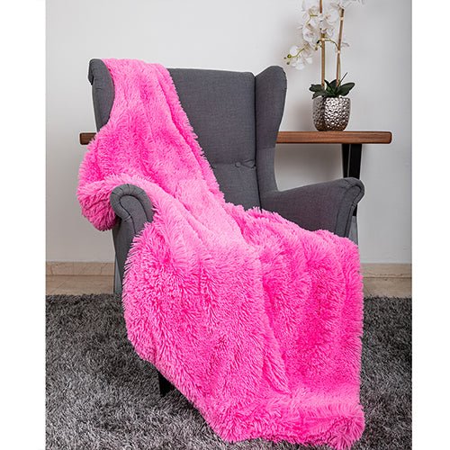 Shag Throw Dog Blanket in Fuchsia - Posh Puppy Boutique