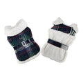 Sherpa - Lined Dog Harness Coat - Blue & Green Plaid - Posh Puppy Boutique