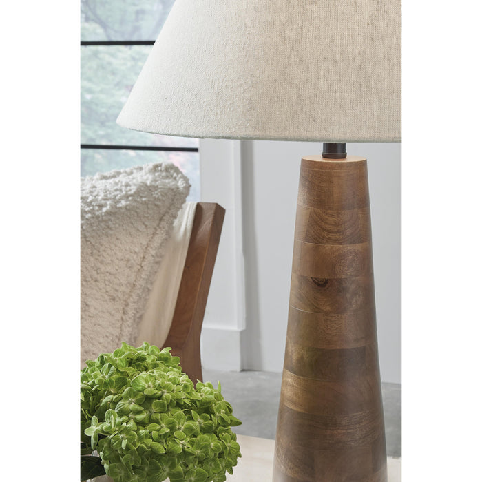 Signature Design by Ashley Danset L329104 Wood Table Lamp IMAGE 3
