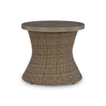 Signature Design by Ashley Laguna Heights PCP790-706 Round End Table with Umbrella Option IMAGE 1