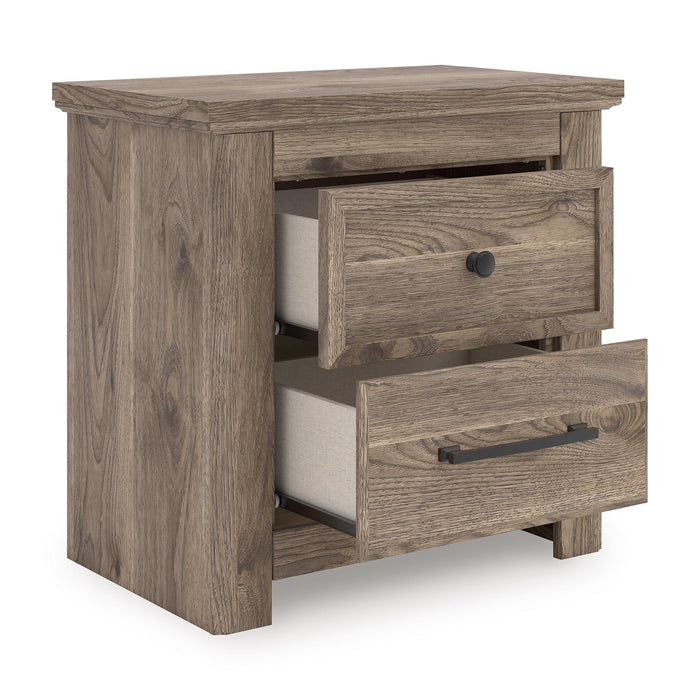 Signature Design by Ashley Rusticott PCB2260-92 Two Drawer Night Stand IMAGE 2