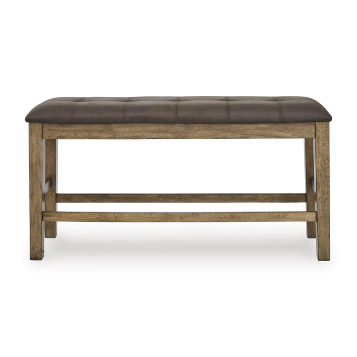 Signature Design by Ashley Urbinforte PCD592-09 Double Counter Upholstered Bench IMAGE 2