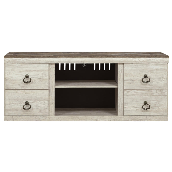 Signature Design by Ashley Willowton EW0267-268 Large TV Stand with Fireplace Option IMAGE 3