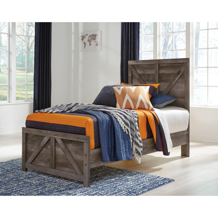 Signature Design by Ashley Wynnlow B440B16 Twin Crossbuck Panel Bed IMAGE 6