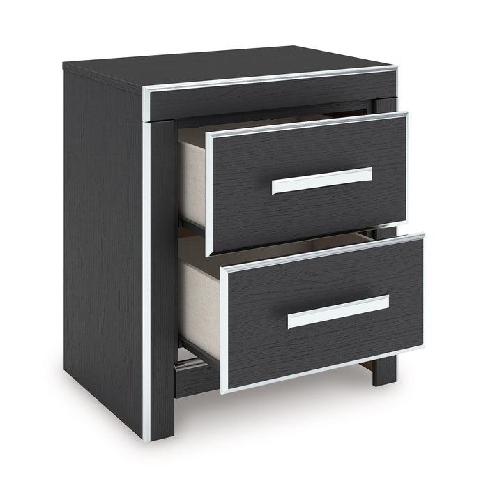 Signature Design by Ashley Zuraleus PCB3380-92 Two Drawer Night Stand IMAGE 2