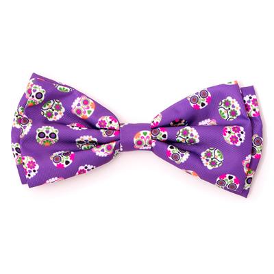 Skeletons Purple Bow Tie - Posh Puppy Boutique