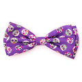 Skeletons Purple Bow Tie - Posh Puppy Boutique