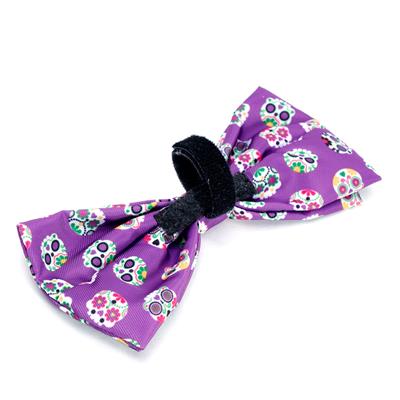 Skeletons Purple Bow Tie - Posh Puppy Boutique