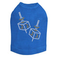 Small Dreidel Blue, Silver, Gold Rhinestuds Tank Top - Many Colors - Posh Puppy Boutique