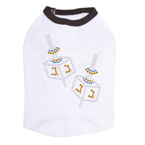 Small Dreidel Blue, Silver, Gold Rhinestuds Tank Top - Many Colors - Posh Puppy Boutique