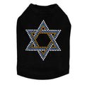 Small Star of David Blue, Silver, Gold Rhinestones Tank Top - Many Colors - Posh Puppy Boutique