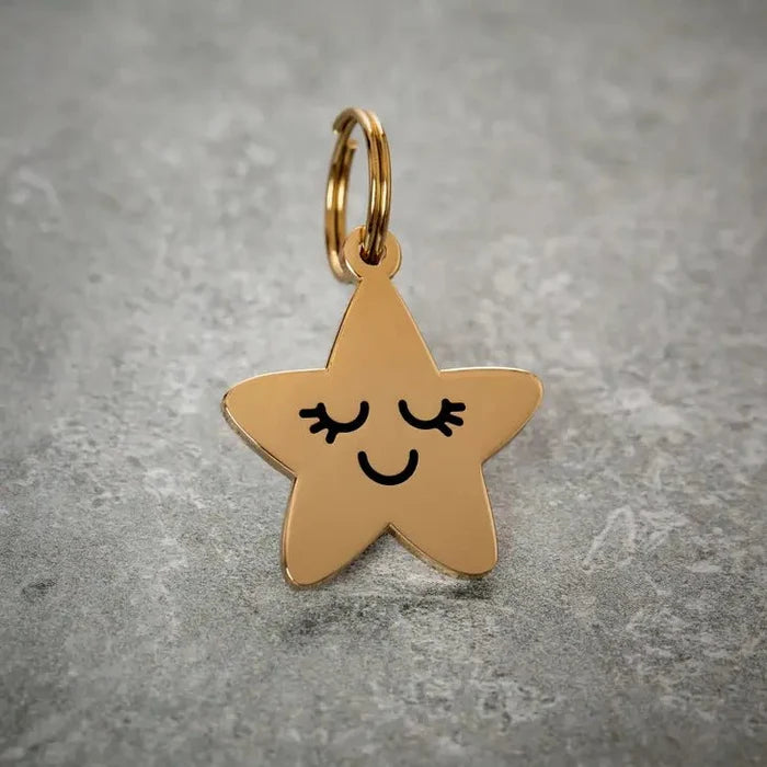 Smiling Star Pet ID Tag - Posh Puppy Boutique