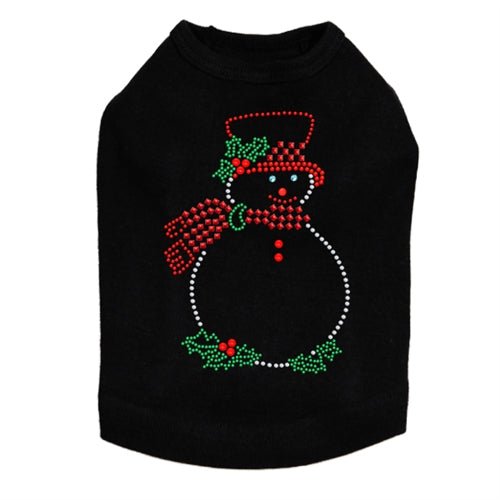 Snowman Outline Rhinestone Dog Tank - Many Colors - Posh Puppy Boutique