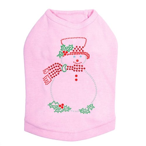 Snowman Outline Rhinestone Dog Tank - Many Colors - Posh Puppy Boutique