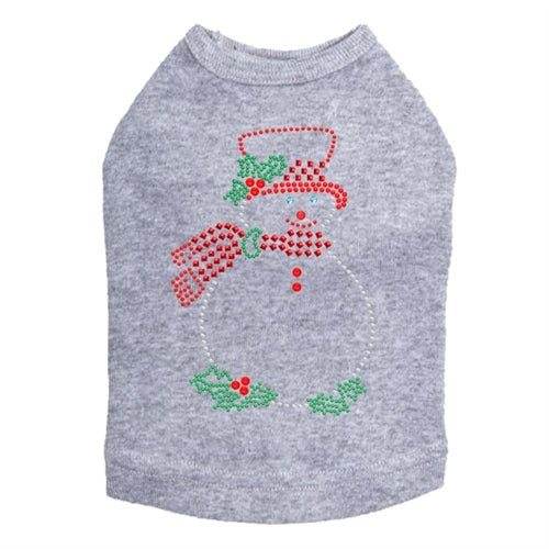 Snowman Outline Rhinestone Dog Tank - Many Colors - Posh Puppy Boutique