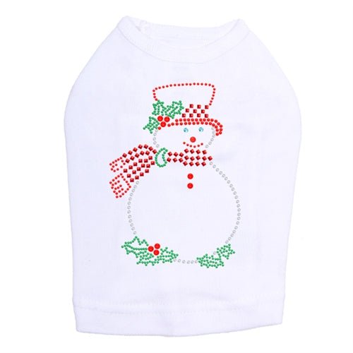Snowman Outline Rhinestone Dog Tank - Many Colors - Posh Puppy Boutique