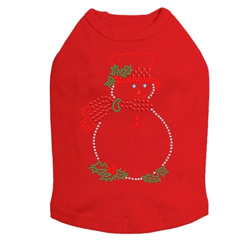 Snowman Outline Rhinestone Dog Tank - Many Colors - Posh Puppy Boutique