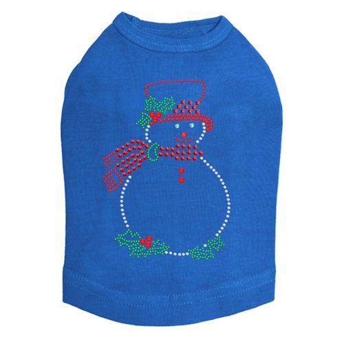 Snowman Outline Rhinestone Dog Tank - Many Colors - Posh Puppy Boutique