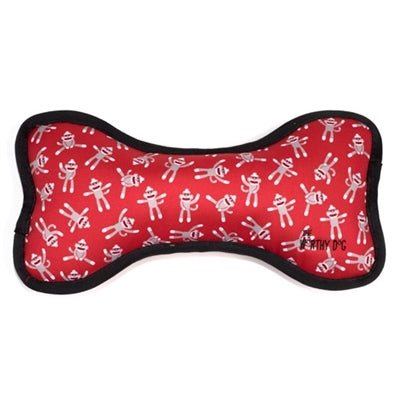 Sock Monkey Bone Toy - Posh Puppy Boutique