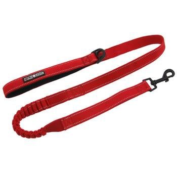Soft Pull Traffic Dog Leash - Red - Posh Puppy Boutique