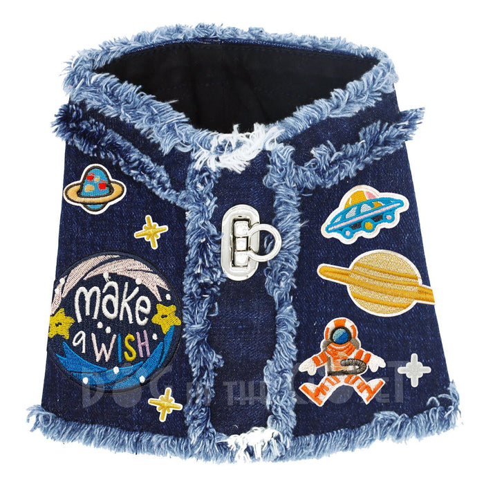 Space Denim Harness Vest in 3 Colors - Posh Puppy Boutique