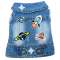 Space Odyssey Denim Vest - Posh Puppy Boutique