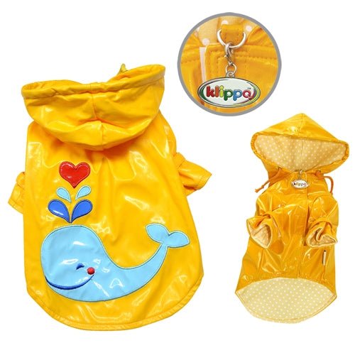 Splashing Whale Raincoat - Posh Puppy Boutique