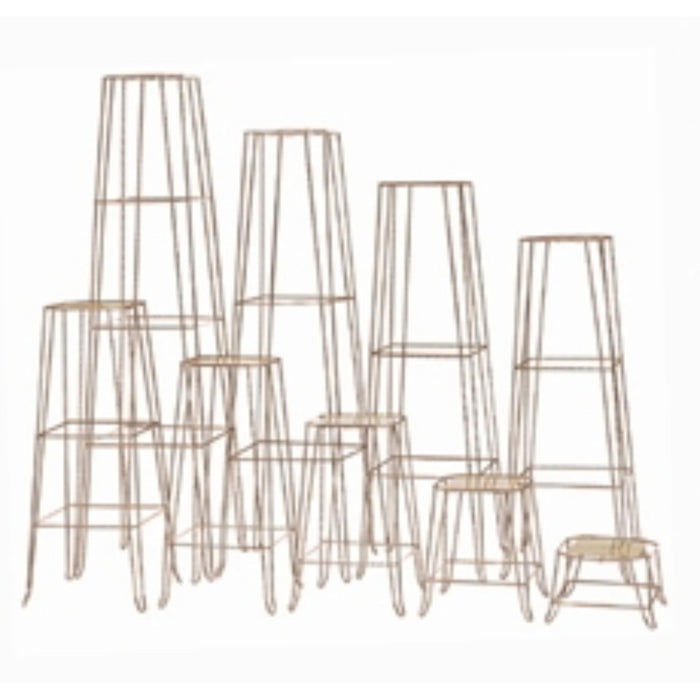 Square nesting floral basket stands used in funeral service operations, from lynch supply