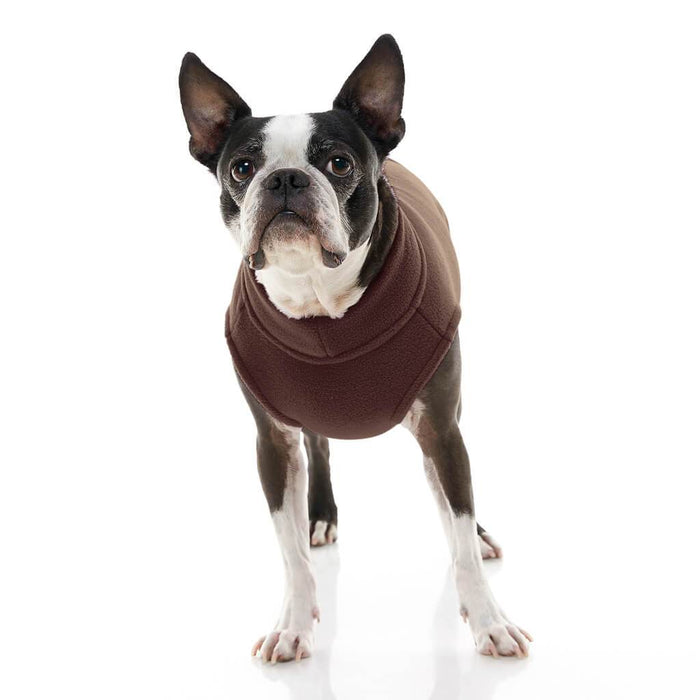 Stretch Fleece Vest For Small and Big Dogs in Brown