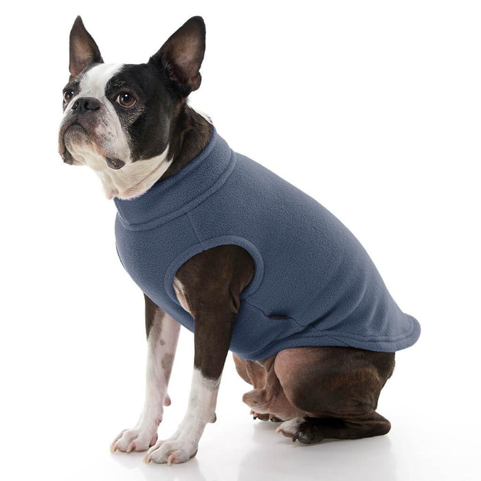 Stretch Fleece Vest For Small and Big Dogs in Indigo Blue