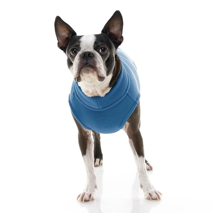 Stretch Fleece Vest For Small and Big Dogs in Steel Blue